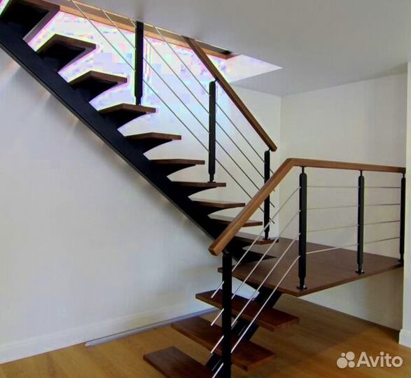 Перила деревянные с установкой