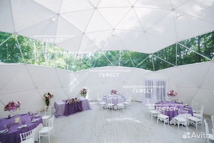 Шатер под павильон, ангар, кафе диаметр 12 м