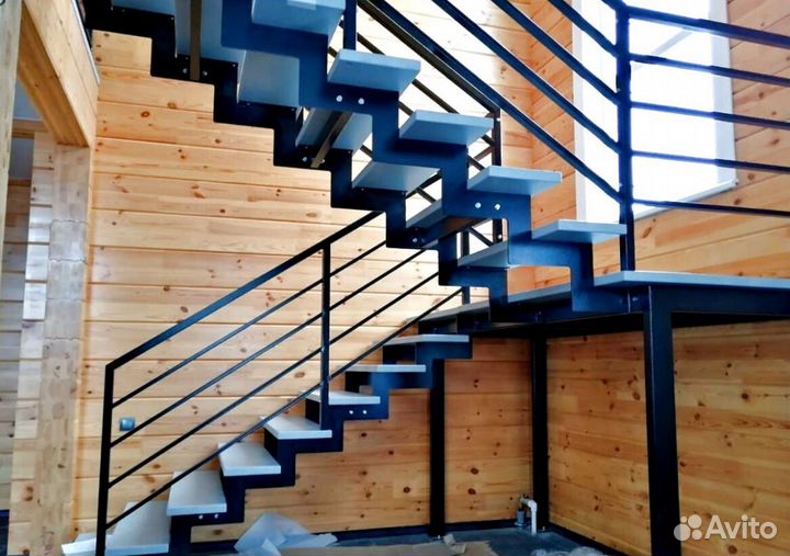 Облицовка бетонных лестниц