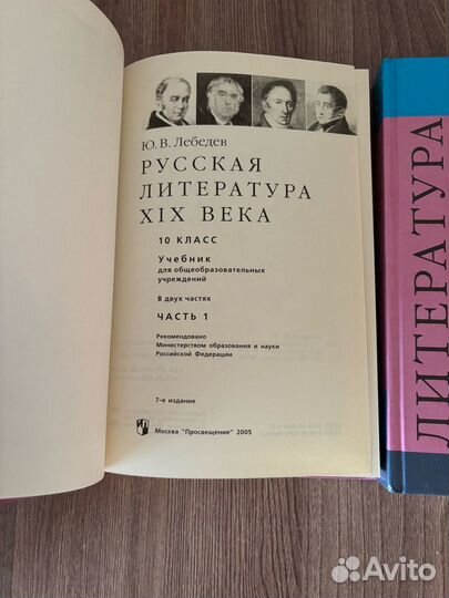 Учебник Литература 10 класс 1 часть Лебедев
