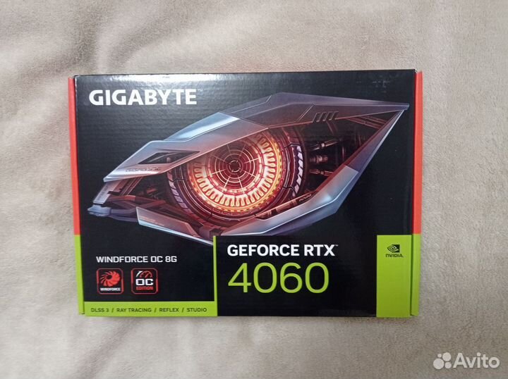 Видеокарта gigabyte nvidia RTX 4060 windforce OC