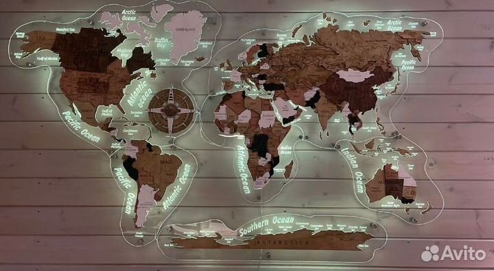 Карта мира на стену
