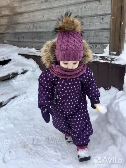 Комплект шапка и снуд зимний