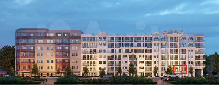 1-к. квартира, 45,7 м², 2/7 эт.