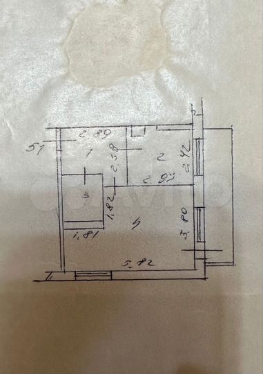 1-к. квартира, 38 м², 2/5 эт.
