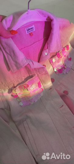 Джинсовая куртка для девочки р.158