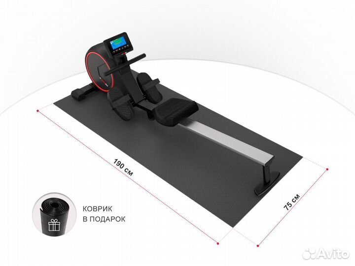 Гребной тренажер unix Fit Techno Rower 410E