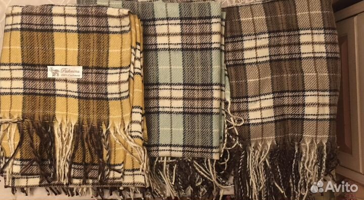 Теплые кашемировые платки и палантины