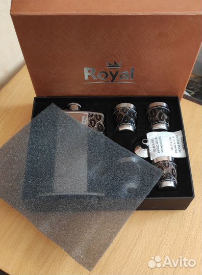 Фляги из нержавейки, 4 стопки и воронка. Новое