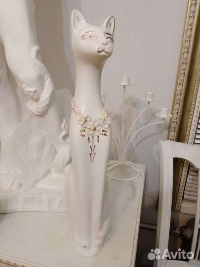 Статуэтка кошка дерево