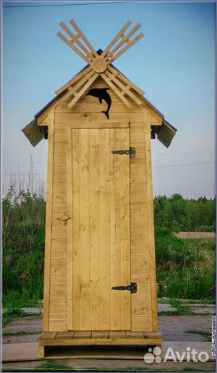Дачный туалет с декором и установкой елз 748