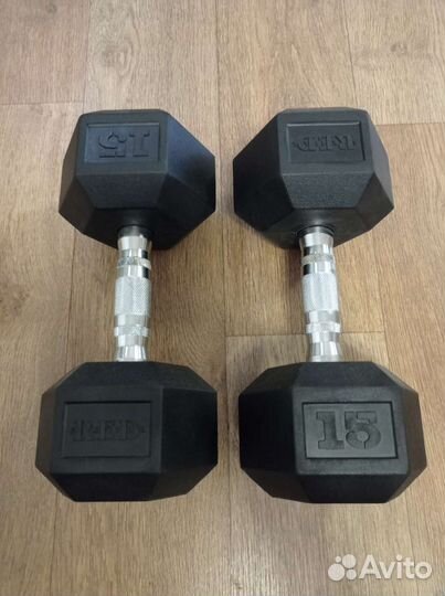 Гантели гексагональные (2 шт. по 15кг)
