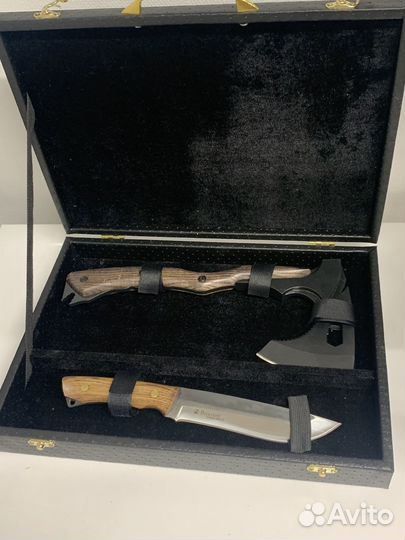 Набор Мужской топор+нож +кейс