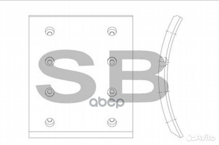 Накладка тормозная (aero town) (r) зад Sangsin