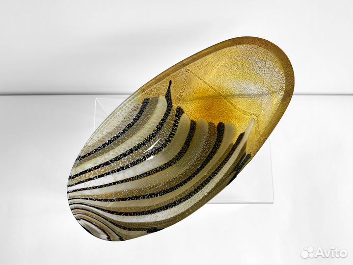 Винтажная фруктовница, Италия, стекло, 1990 гг