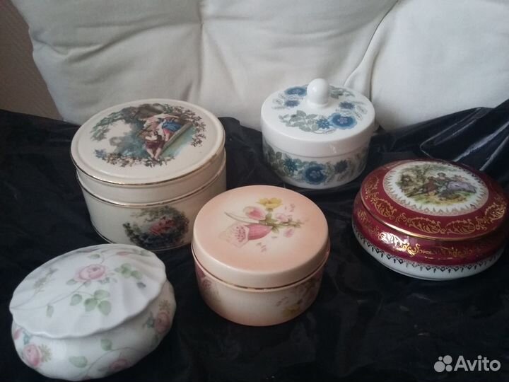 Шкатулки фарфор Англия Франция