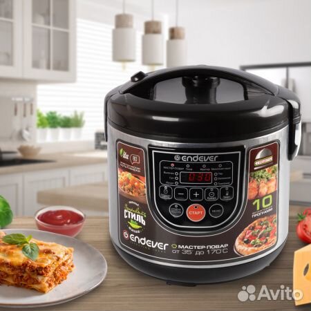 Мультиварка endever Vita-80 черный/серый, 880 Вт