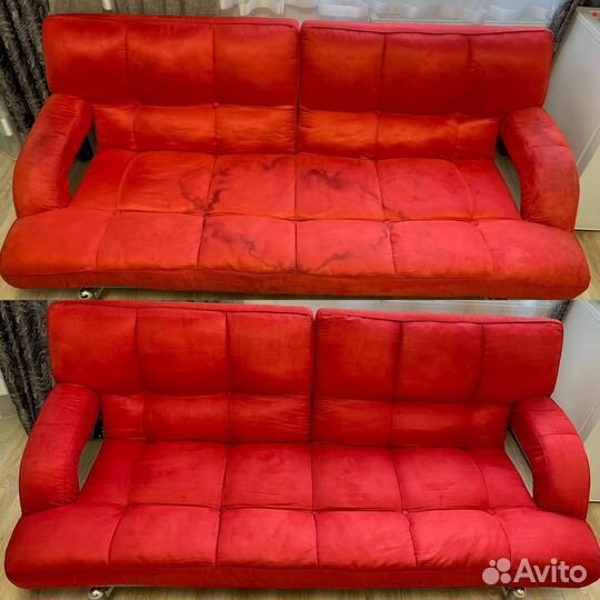 Выездная чистка мебели диванов