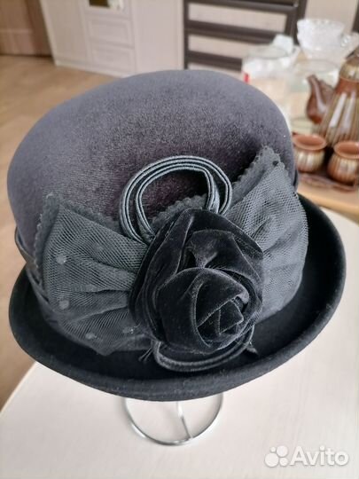 Шляпа женская черная