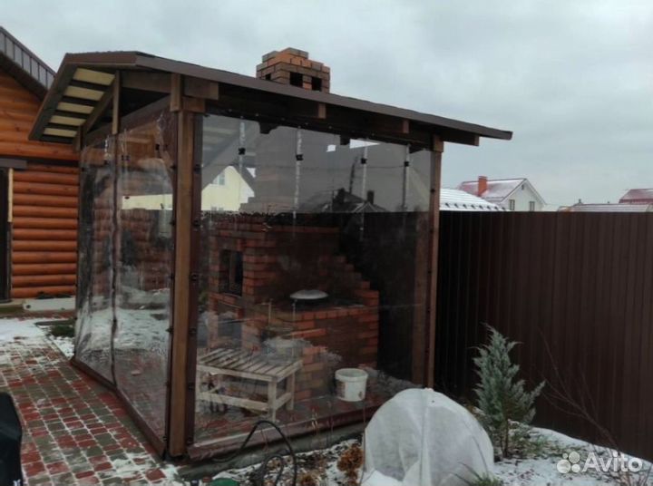 Мягкие стекла окна / разные виды креплений