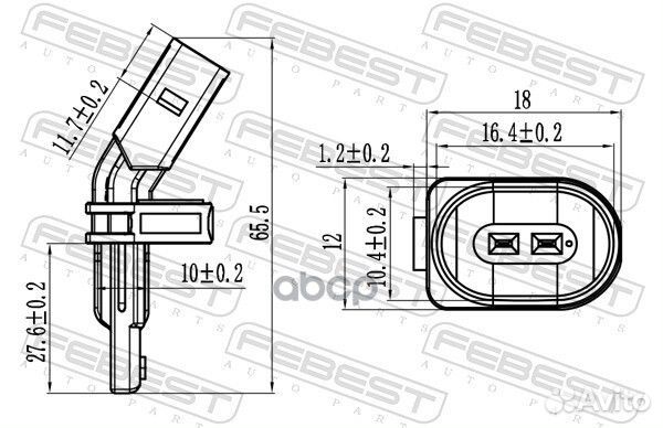 Датчик abs перед/зад прав/лев 23606014 Febest