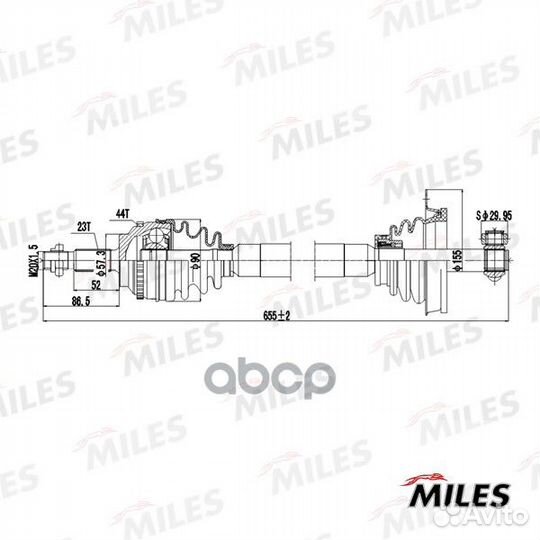 Привод в сборе лев. renault megane (96-03) 1.9 dCi