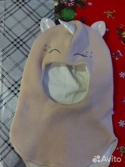 Шапка шлем для девочки 52 54