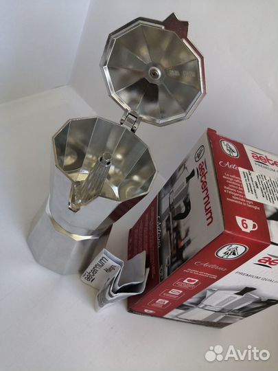 Гейзерная кофеварка 6п Bialetti Aeternum. Новая