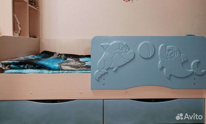 Детская кровать для мальчика 160 на 80см