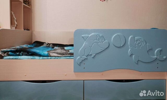 Детская кровать для мальчика 160 на 80см