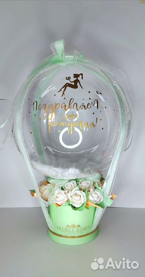 Шар баблс, подарок на 1сентября,мыло из роз