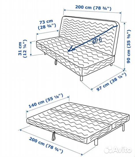 Каркас дивана Бединге из IKEA