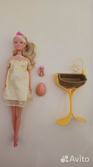 Беременная кукла формата Барби с малышом