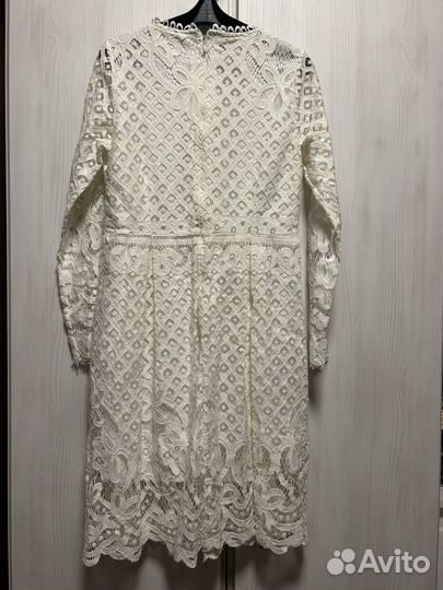 Белое кружевное платье размер 40-42