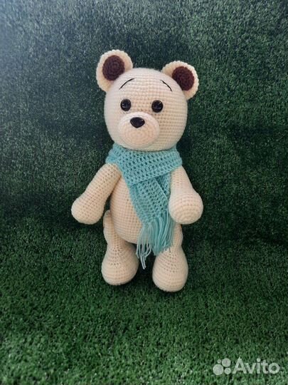 Вязаные игрушки ручной работы Мишка