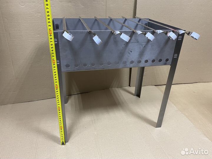 Мангал высокий на ножках 1,5 мм + шампура (6 шт)