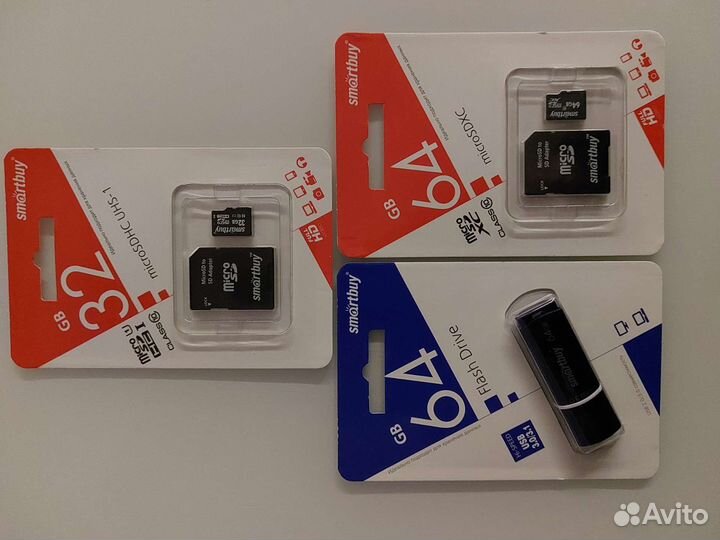 Карта памяти MicroSD 64 Гб, флэшка 64 Гб