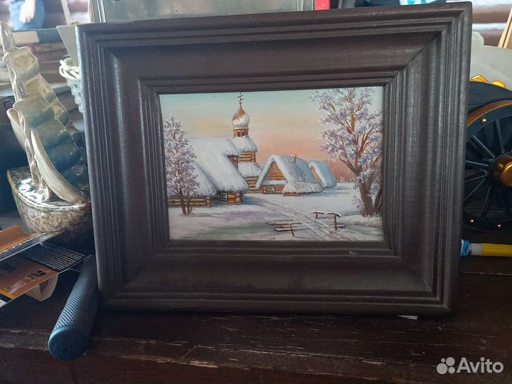 Картина масло карцев 1996г