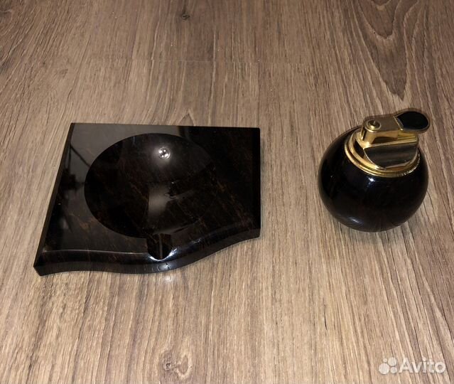 Обсидиан пепельница зажигалка
