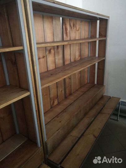 Стеллаж деревянный, прилавок