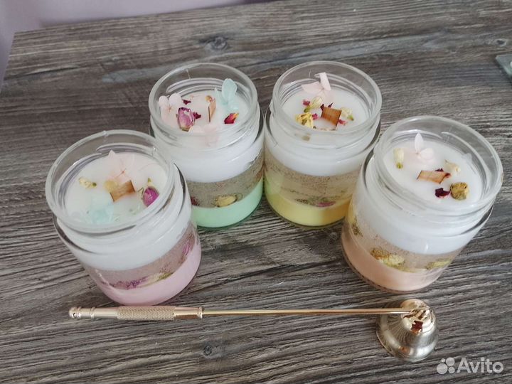 Свечи ручной работы ароматические натуральный воск