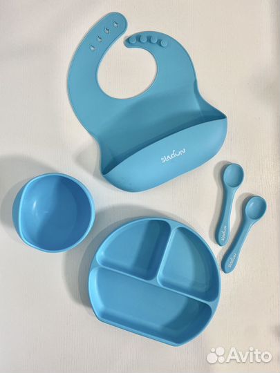 Набор детской силиконовой посуды