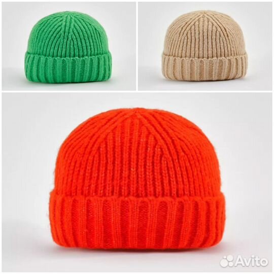 Мужские шапки мини бини Ecru