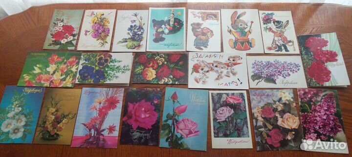 Открытки Поздравляю-Поздравляем СССР 1970-90годы