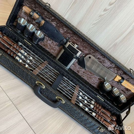 Шашлычный набор «Компакт-1», нож, подарок, шампура