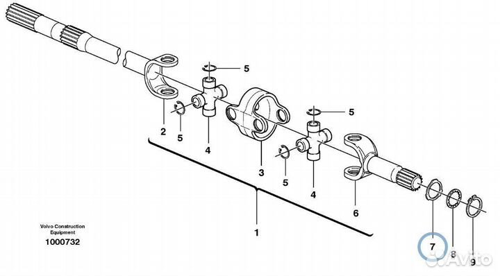 R113995 Шайба упорная полуоси экскаватор погрузчик