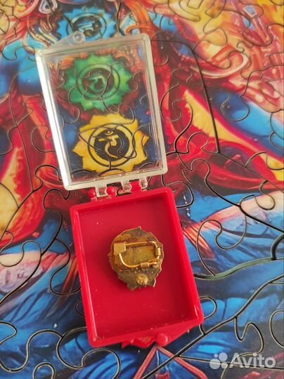 Значок нагрудный серебряный в эмали 50 лет кпсс