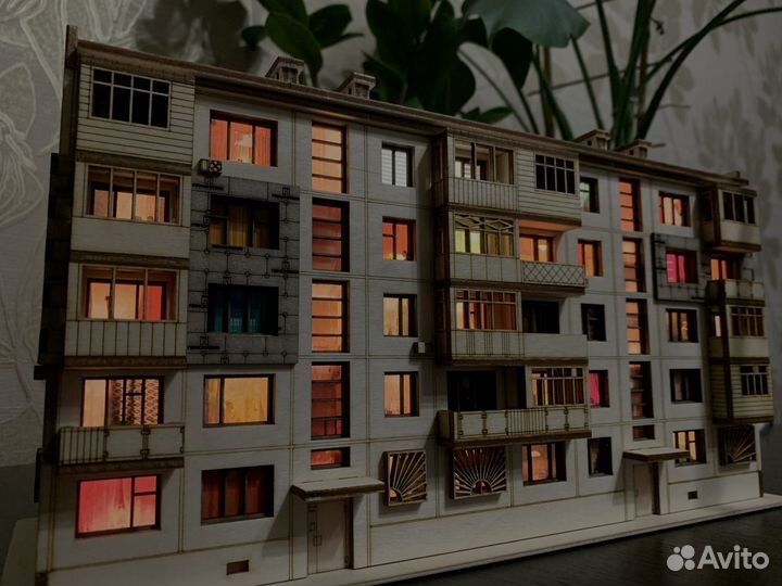 Ночник панелька, Хрущевка М 1:100