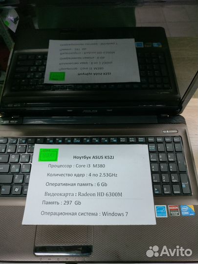 Ноутбук Asus k52J Core i3