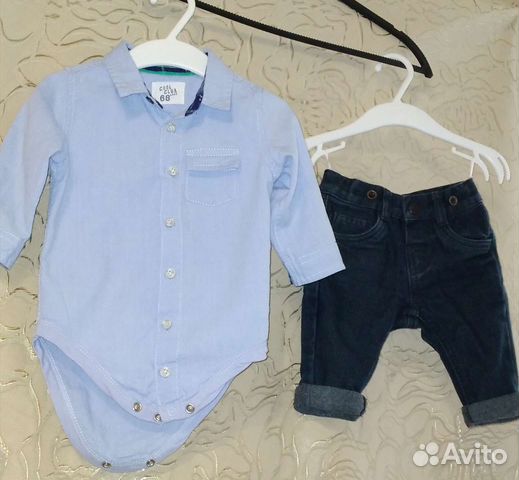 Рубашка боди, джинсы